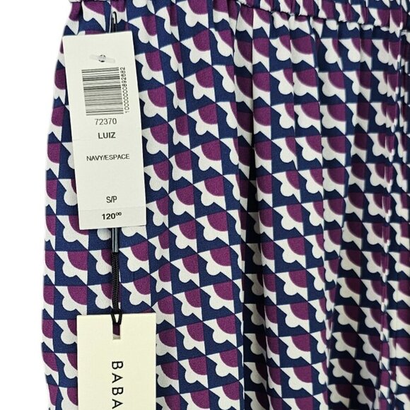 Aritzia Babaton Luiz Wide Leg Cropped Tie Waist Print Pants, Size Small, NWT - Picture 4 of 10